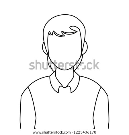 man portrait on white background