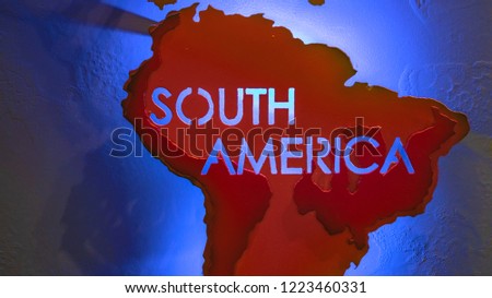 South America On World Map