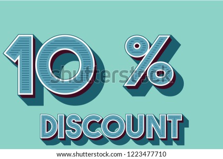 10% off discount promotion sale,  sale promo marketing. Royalty-Free Stock Photo #1223477710