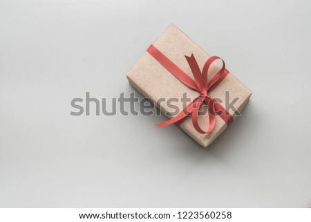 Gifts for special moments flat lay copy space gray background