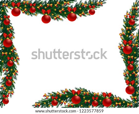 Christmas tree frame with toys