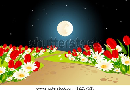 Spring and moonlight