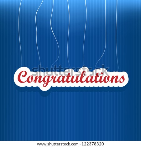 Congratulations card with stripes Royalty-Free Stock Photo #122378320