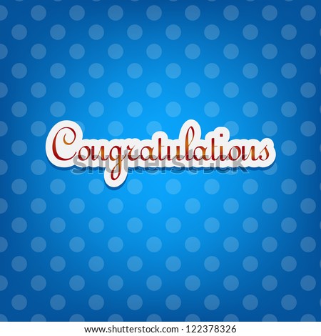 Congratulations card with dots Royalty-Free Stock Photo #122378326