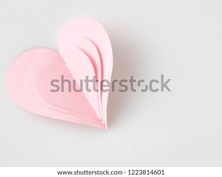 Valentine's paper heart , symbols of love in shape of heart for Happy Mother's Day greeting card design