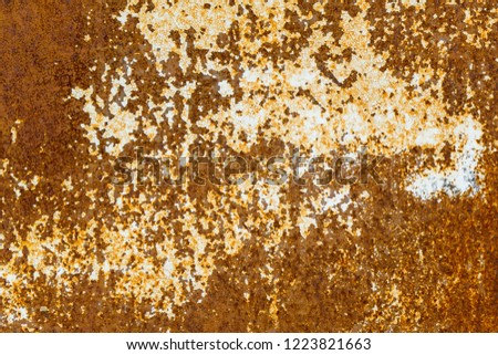 Corrosion of metal photo. Place for your text.
