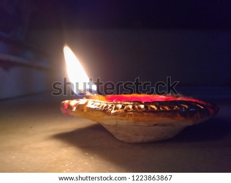 Diwali celebration with lamp. 