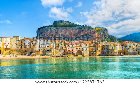 Cefalu, medieval village of Sicily island, Province of Palermo, Italy Royalty-Free Stock Photo #1223871763