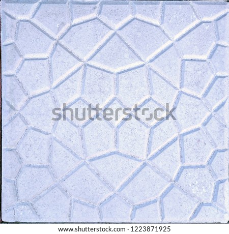 Pavement of square white stone background