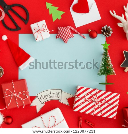 Holiday Christmas background with holiday decorations. 