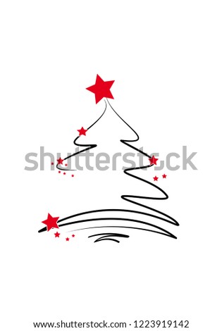 christmas tree with red stars