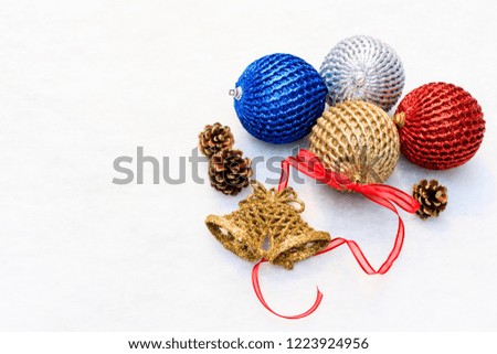 christmas ornaments with white background