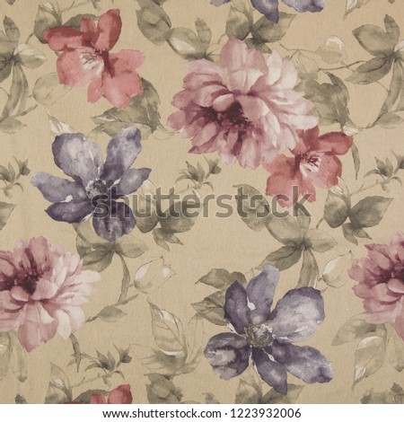Beautiful large flowers on a background. Purple flowers. Provence Flowers Royalty-Free Stock Photo #1223932006