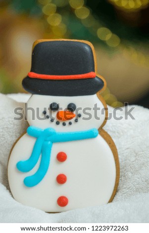 Gingerbread for Christmas - cute snowman as a gift for Happy New Year