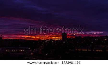 Jerusalem sunset before a storm