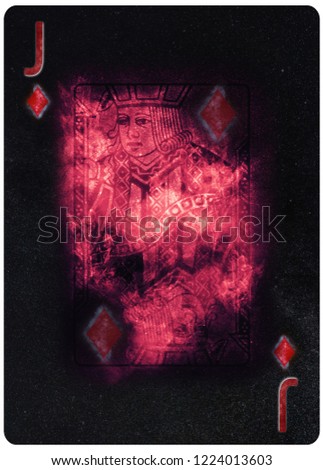 Jack of diamonds playing card Abstract Background