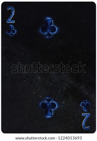 Two of Clubs playing card Abstract Background