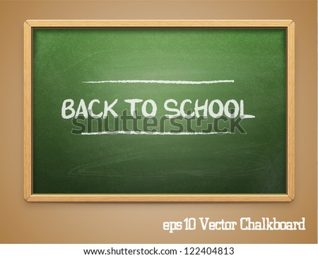 Green chalkboard.Vector Royalty-Free Stock Photo #122404813