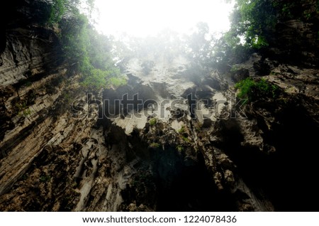 Big hole in the Batu Cave. Kuala Lumpur, Malaysia