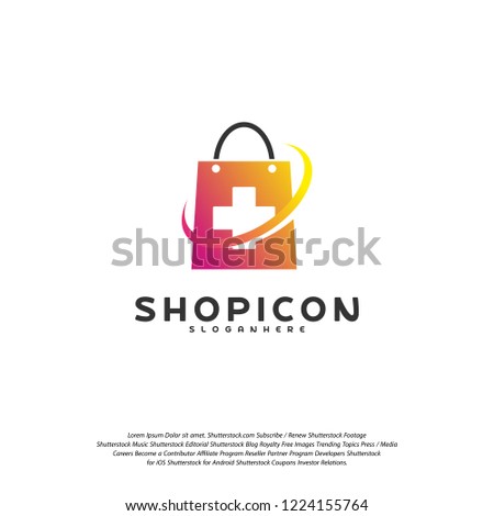 Health Plus Shop Logo Template Design Vector