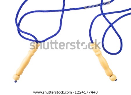 Jump rope Sports equipment isolated on white background.