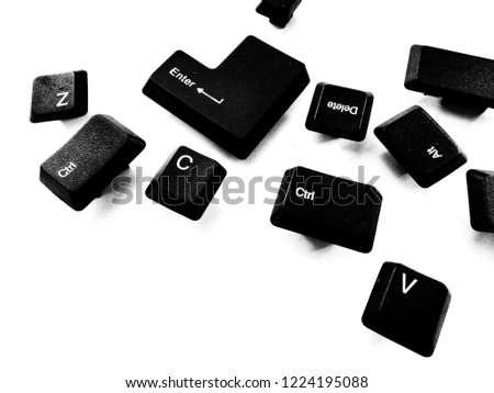 keyboard button isolated on white background Royalty-Free Stock Photo #1224195088