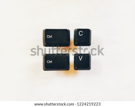 copy paste ctrl c ctrl v shortcut key computer keyboard button Royalty-Free Stock Photo #1224219223