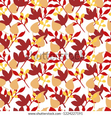 leaf pattern. Background with leaves of trees.