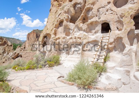 Bandelier National Monument in New Mexico, USA Royalty-Free Stock Photo #1224261346