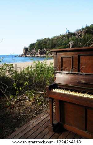 Piano on Beach Magnetic Island Australia