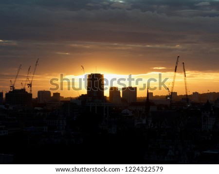 London Industry Skyline Sunset