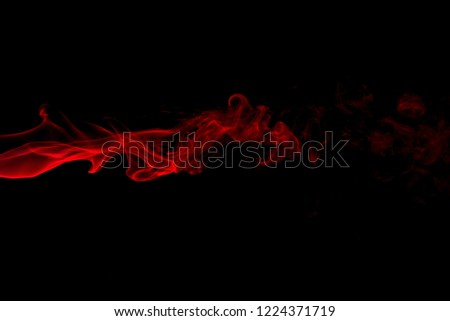 Red smoke abstract on black background