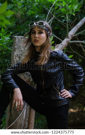 beautiful leather girl
