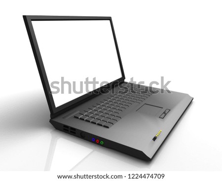 laptop concept.3d illustration
