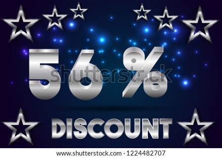 56% off discount promotion sale,  sale promo marketing.