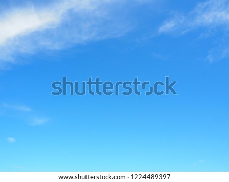 Blue sky and white cloud in the air