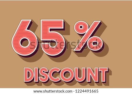 65% off discount promotion sale,  sale promo marketing.