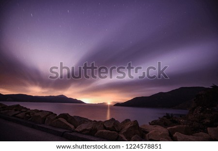 Star Trails over the Lake