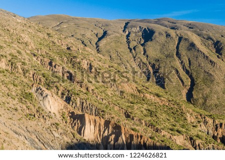 Beautiful Quebrada de Palapa valley on bolivian Altiplano near Tupiza