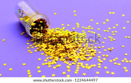 Gold Star Sprinkles Background