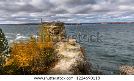 Miner's Castle rock formation overlooking Lake Superior in the Pictured Rocks National Lake Shore in Michigan's Upper Peninsula.