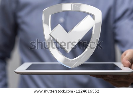 protection shield in hand