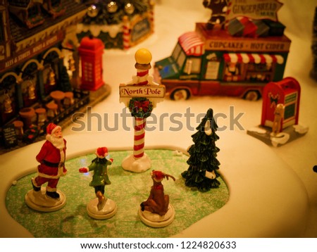 Christmas Santa Claus town at the North Pole toy miniature decoration 