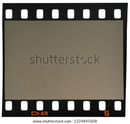 35mm filmstrip on white