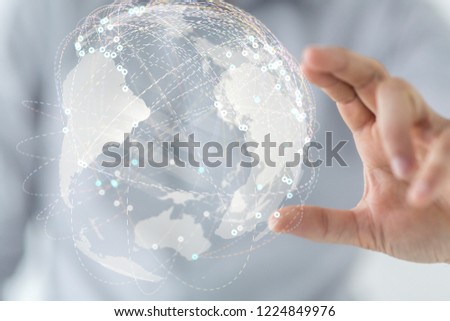 globe network in hand