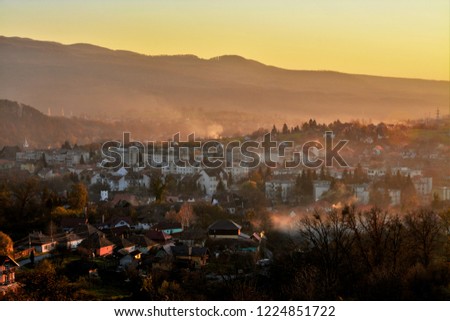 Sovata city in the evening light
