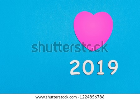 2019 New Year Red Cross symbol background concept. Copy space for text.