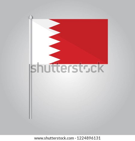 Bahrain Icon vector illustration,National flag for country of Bahrain isolated, banner vector illustration. Vector illustration eps10.