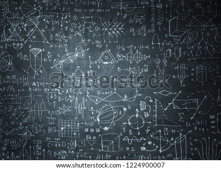 Chalkboard with formulas
