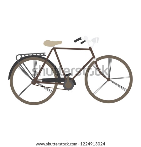 Isolated vintage bicycle image. Vector illustration design